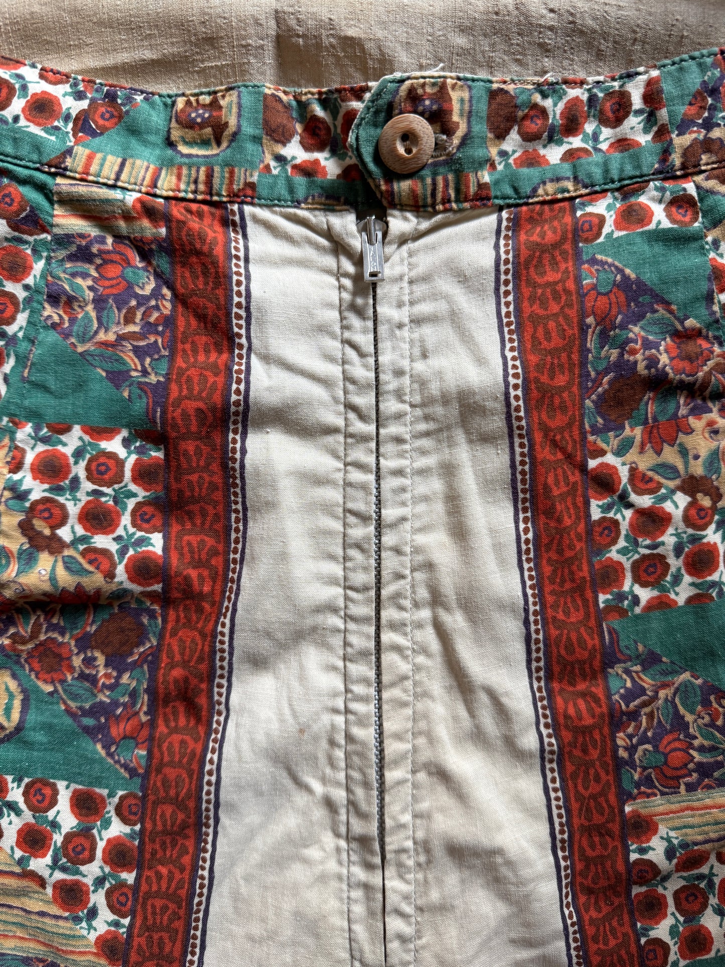 1950s Folk Novelty Print Cotton Play Set- S/M