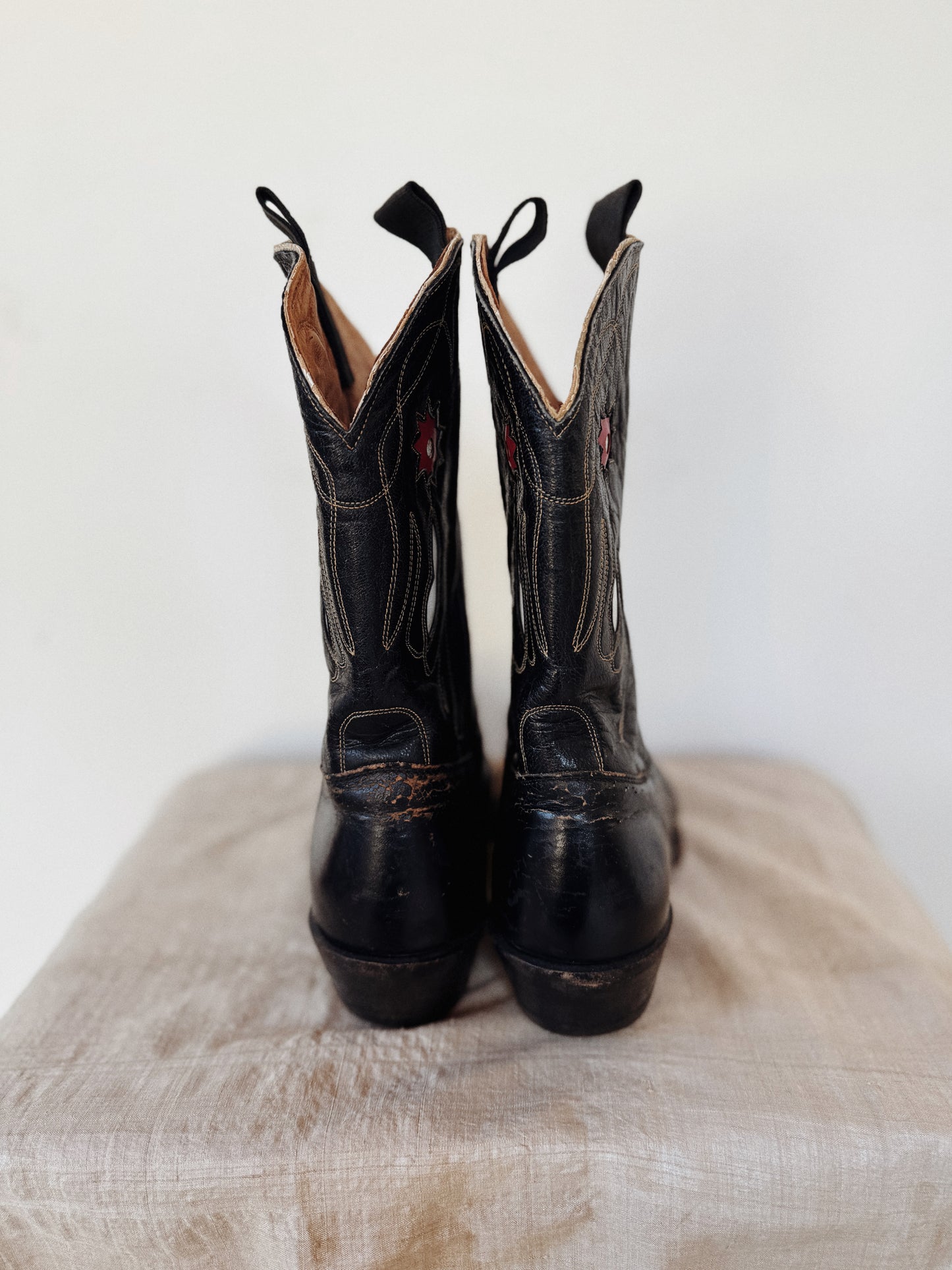 1940s Frye Pee Wee Inlay Cowboy Boots- 7