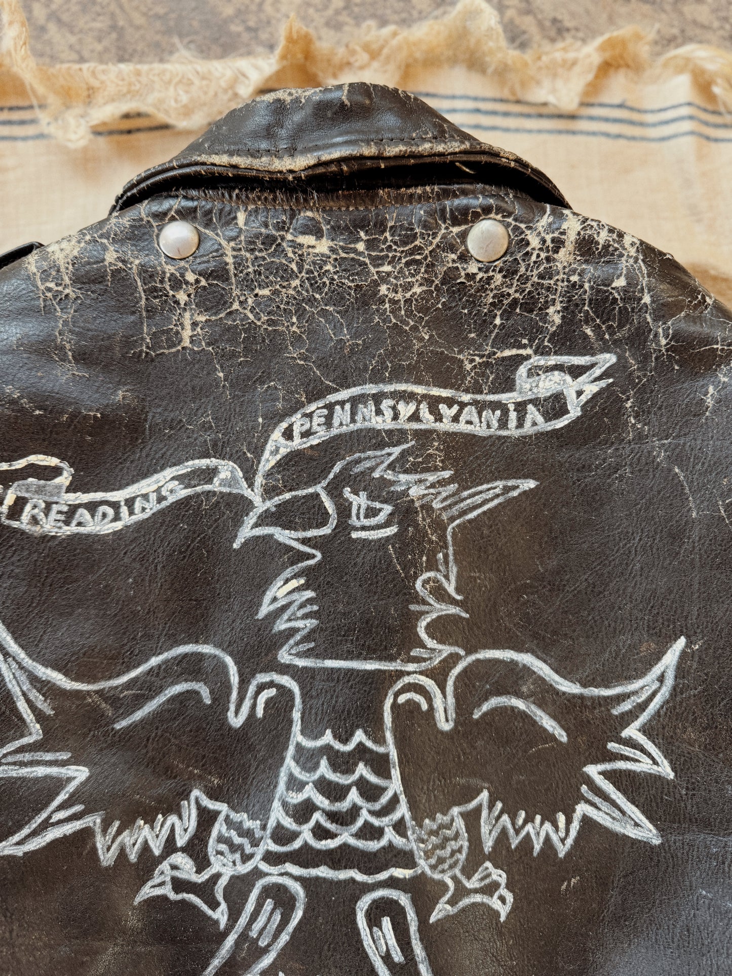 1950s Harley Davidson Cycle Queen w/ Studs + Original Artwork- S/M