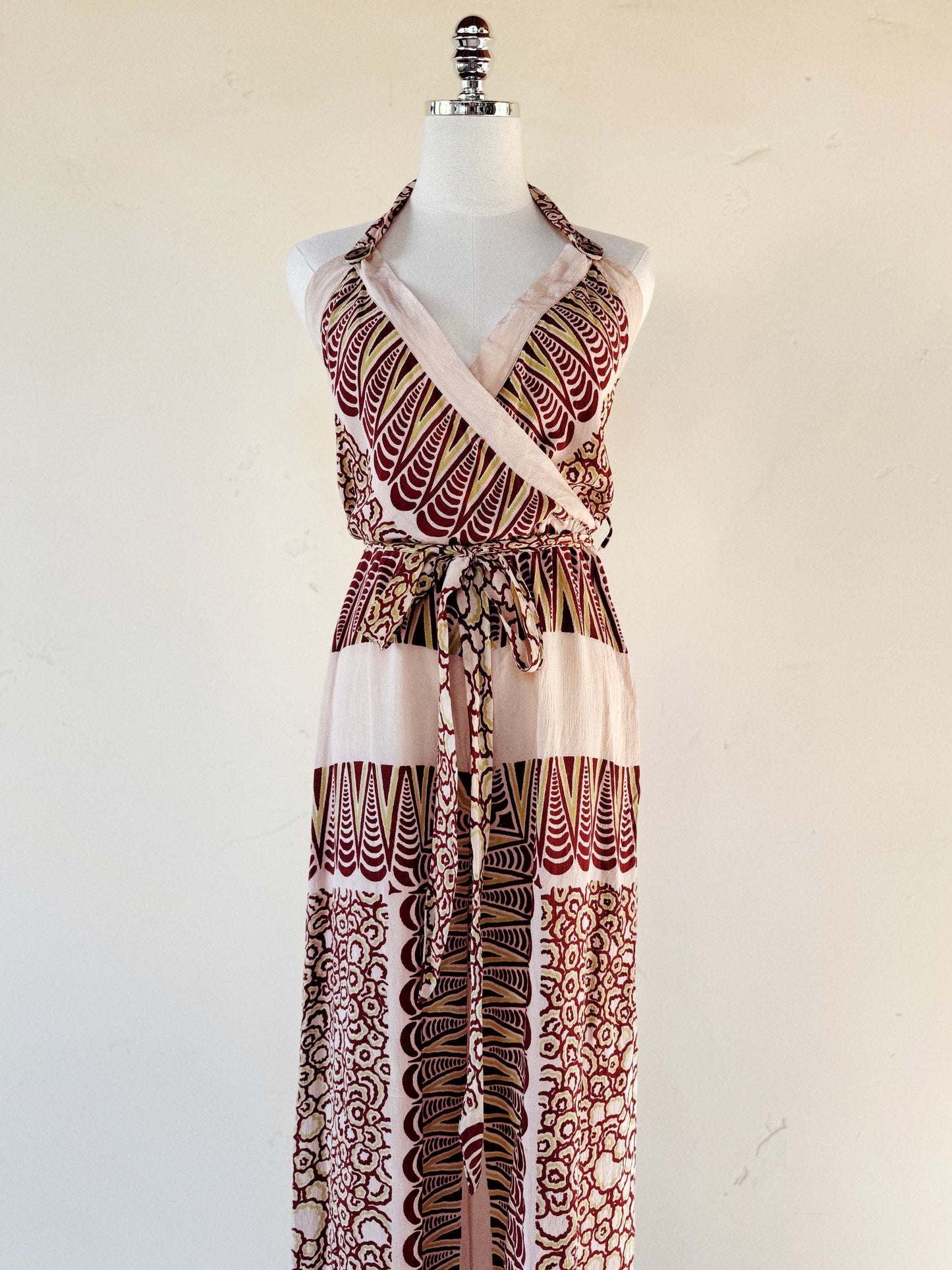 1930s Rare Avant Garde Deco Palazzo Beach Pajama Jumpsuit- S/M-M