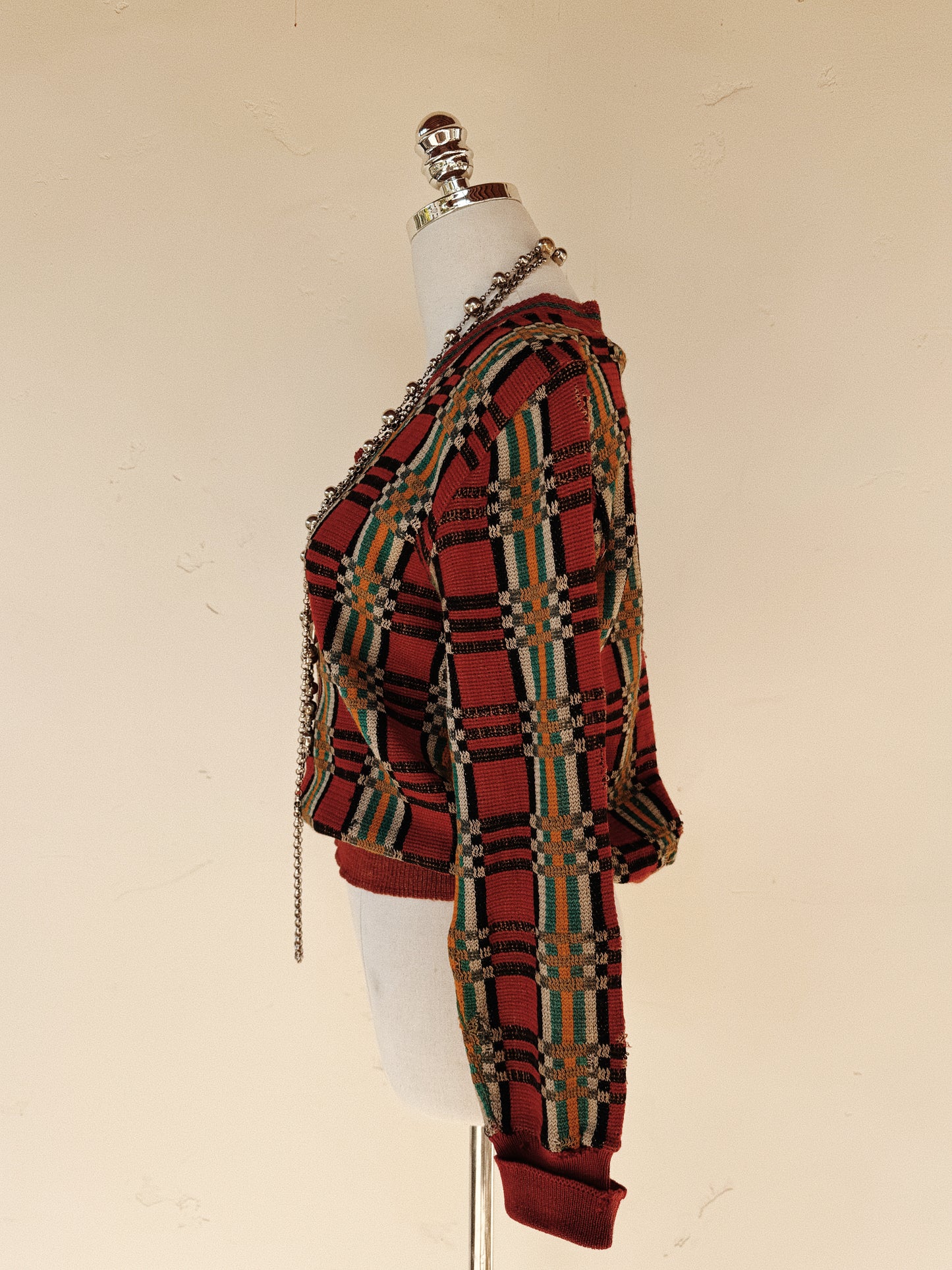 1920s Art Deco Worn Knit Sweater by Bradley- S/M-M