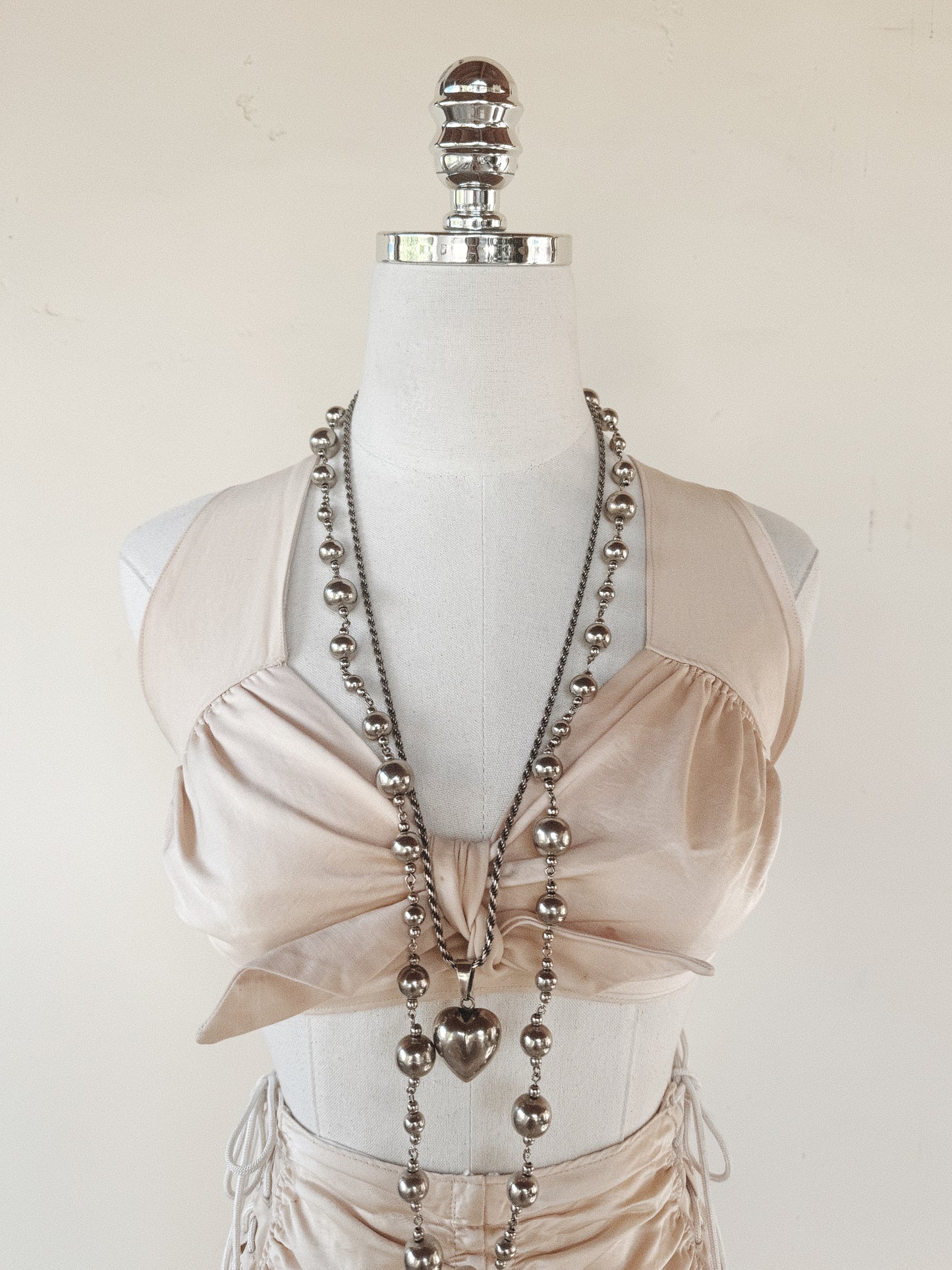 1942 Cole of California “Swoon Suit” Champagne Bombshell Ruched Lace Up Swimsuit- S/M-M
