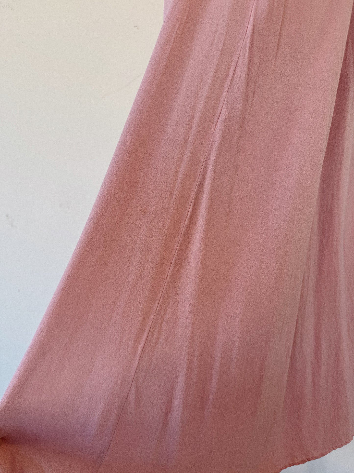 1930s Raspberry + Grape Sherbet Crepe Wrap Dress w/ Studs + Angel Sleeves- S/M