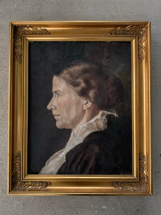 Antique Portrait of a Woman Dated 1915- 17 x 21”