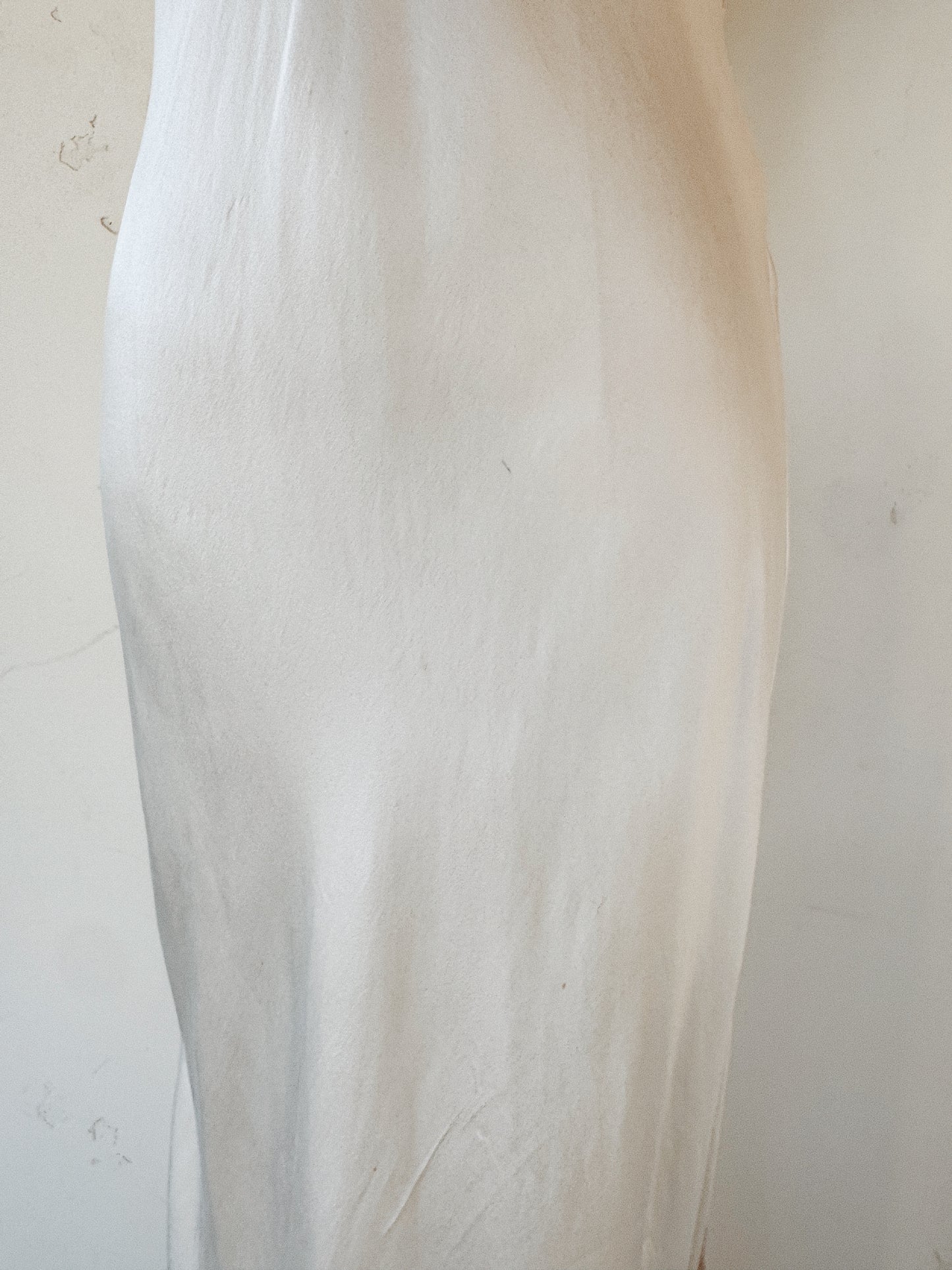 1930s Ivory Silk + Lace Tri Strap Slip Dress- XS/S