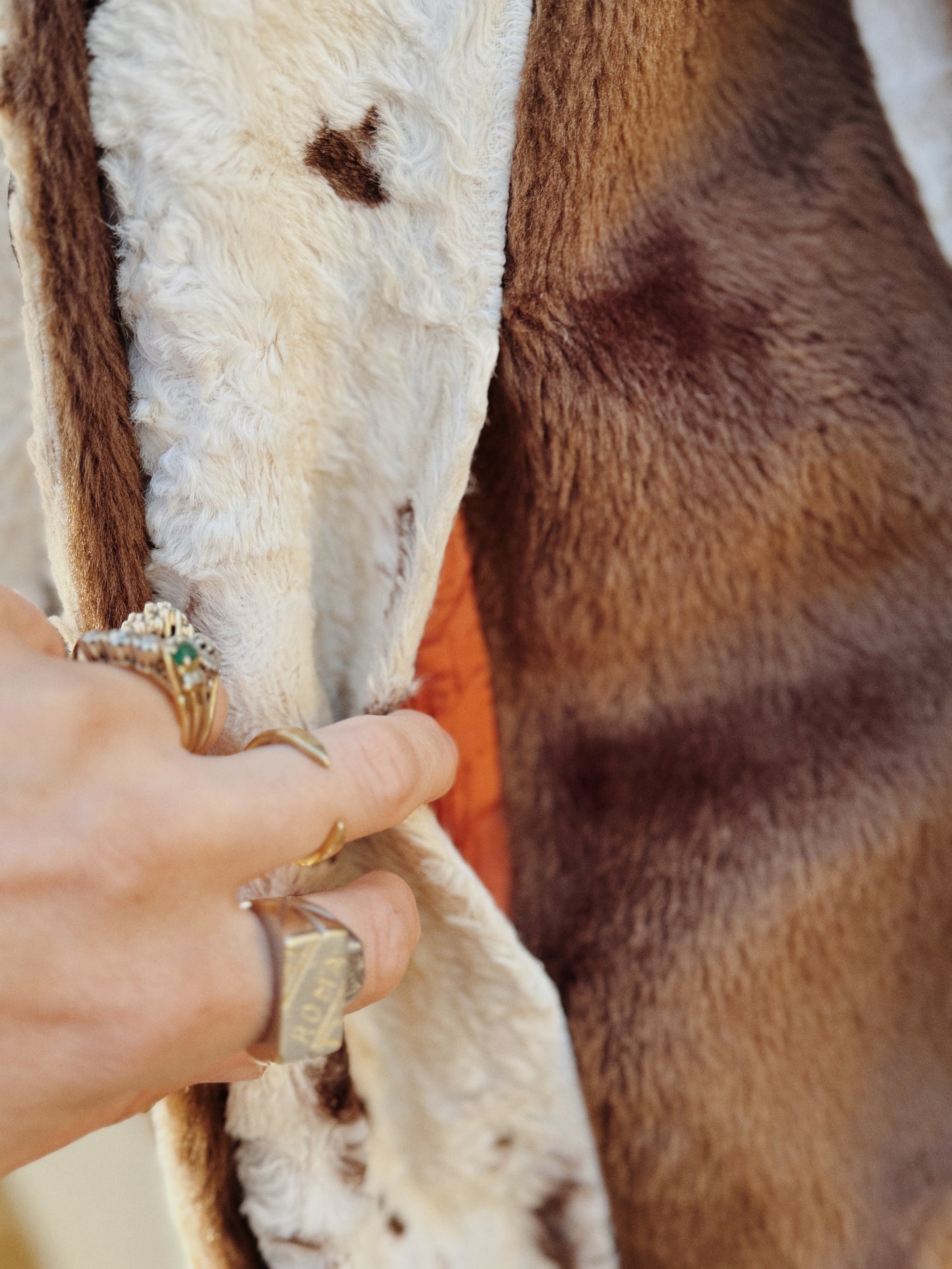 1960s Cowhide Faux Fur Coat- S-M