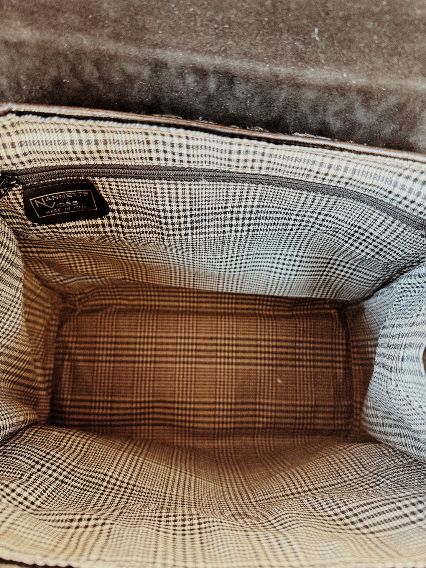 1970s Black Suede + Curly Lamb Jumbo Top Handle Bag