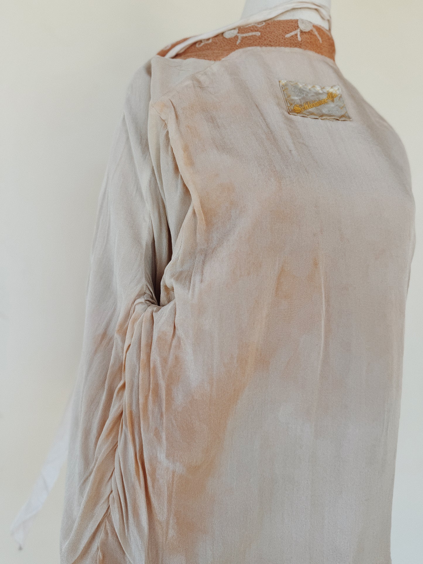 1920s Tangerine Avant Garde Soutache Crepe Jacket- S/M