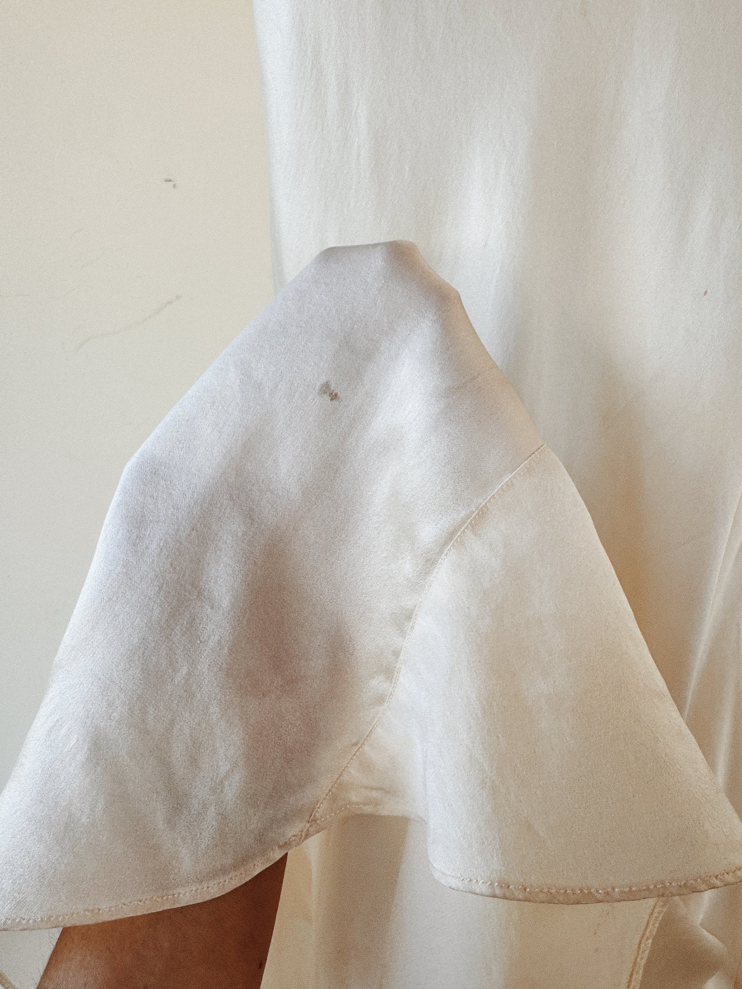 1930s Ivory Silk + Lace Tri Strap Slip Dress- XS/S