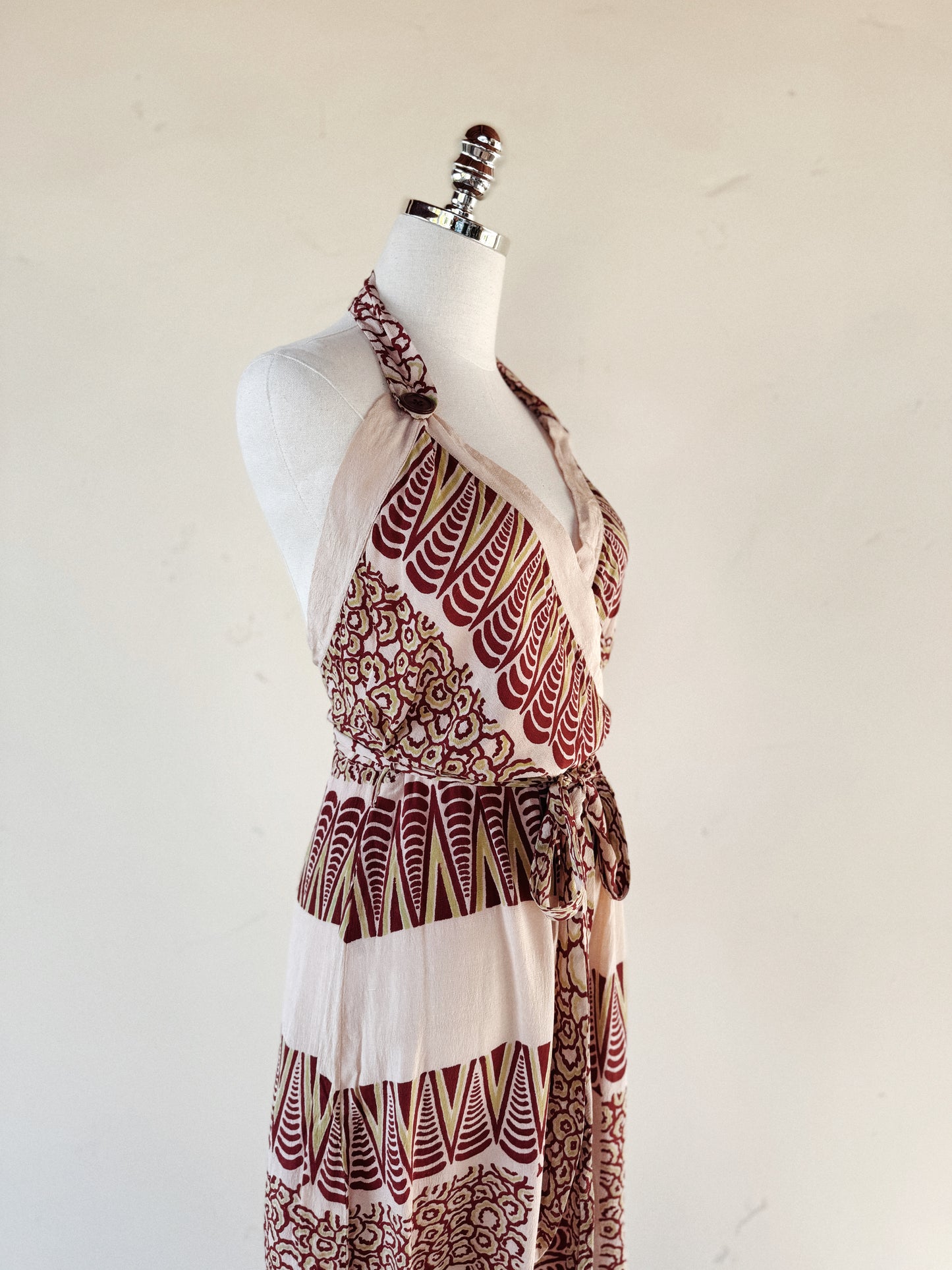 1930s Rare Avant Garde Deco Palazzo Beach Pajama Jumpsuit- S/M-M