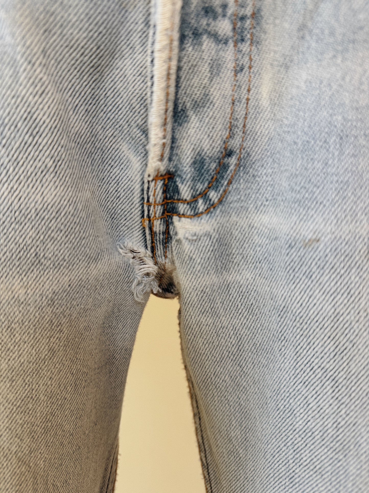 1990s Distressed + Custom Studded Levi’s 501s- S-S/M