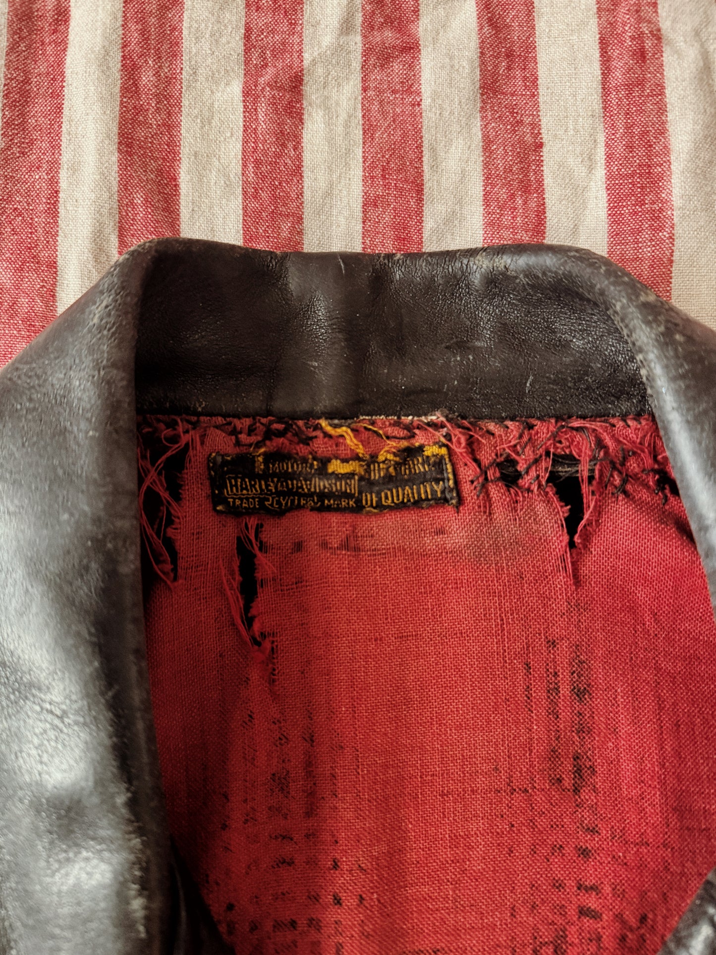 1947 Rare Embellished Harley Davidson Cycle Queen Moto Jacket- S/M