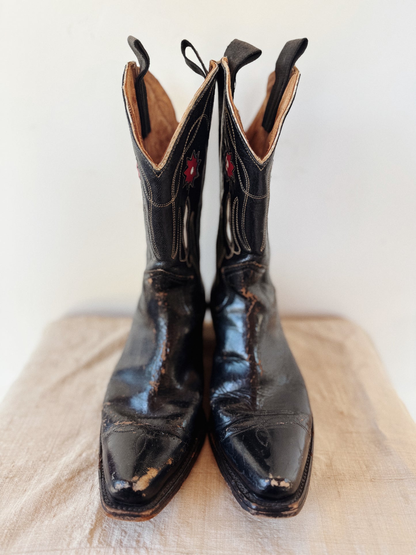 1940s Frye Pee Wee Inlay Cowboy Boots- 7