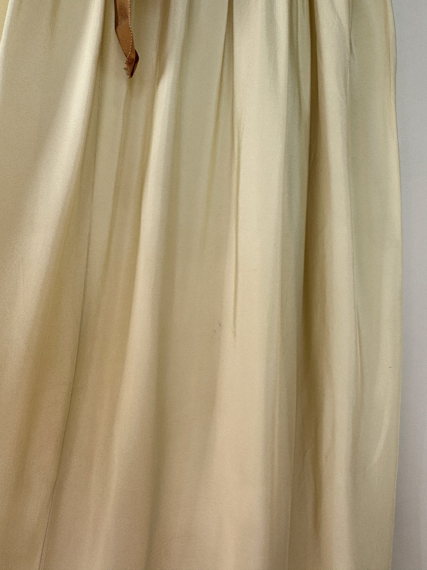 Antique Mint Green Silk Nightgown w/ Crocheted Yolk- S/M-M/L