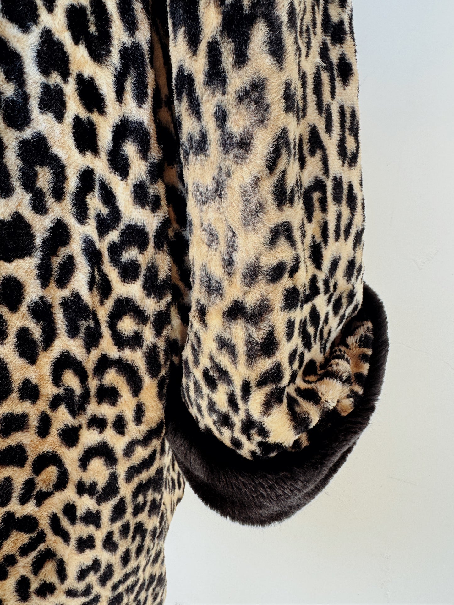 1960s Leopard Faux Fur Coat