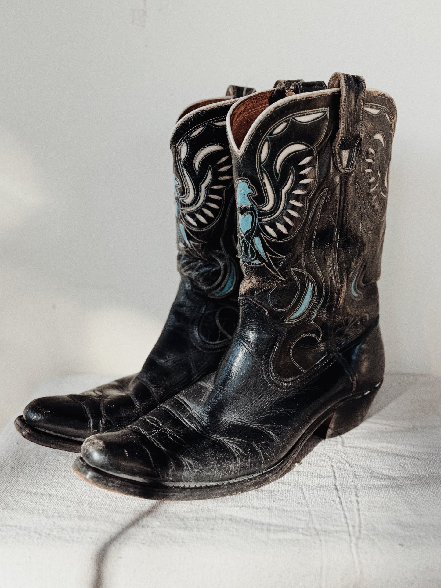1960s Thunderbird Acme Pee Wee Cowboy Boots w/ Zipper- 9/9.5
