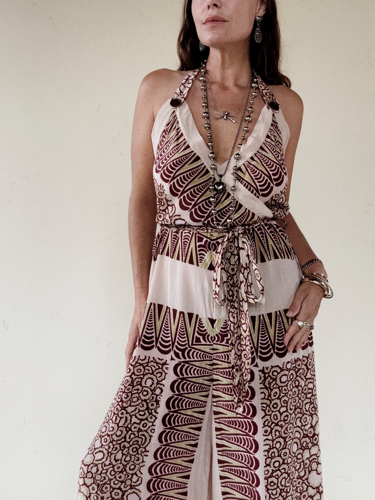 1930s Rare Avant Garde Deco Palazzo Beach Pajama Jumpsuit- S/M-M