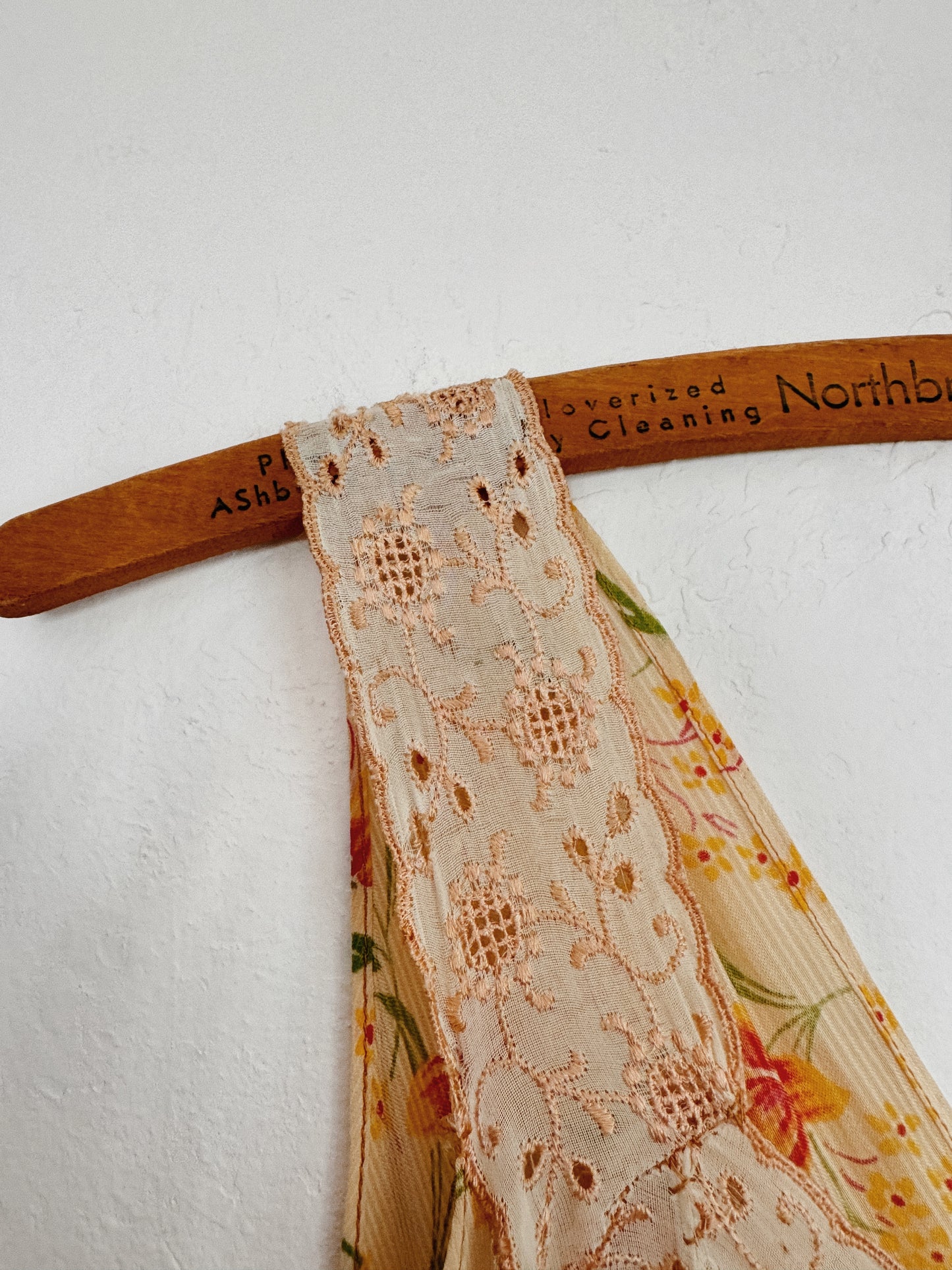 1930s/40s Tulip + Spring Bloom Bias Cut Slip Dress- S-S/M