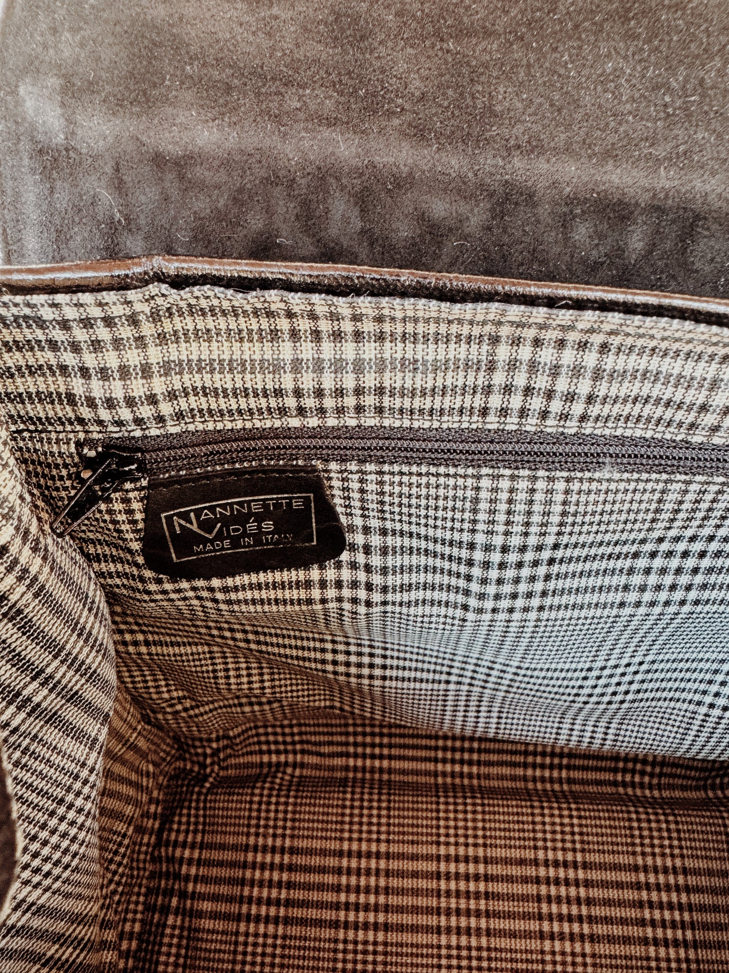 1970s Black Suede + Curly Lamb Jumbo Top Handle Bag