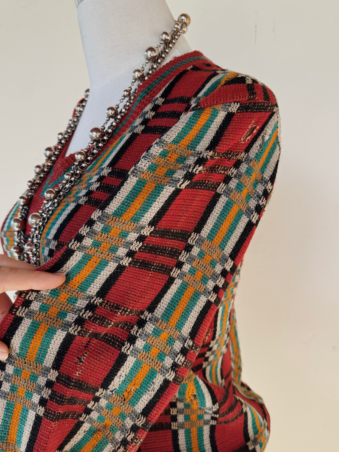 1920s Art Deco Worn Knit Sweater by Bradley- S/M-M