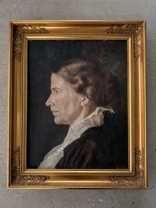 Antique Portrait of a Woman Dated 1915- 17 x 21”