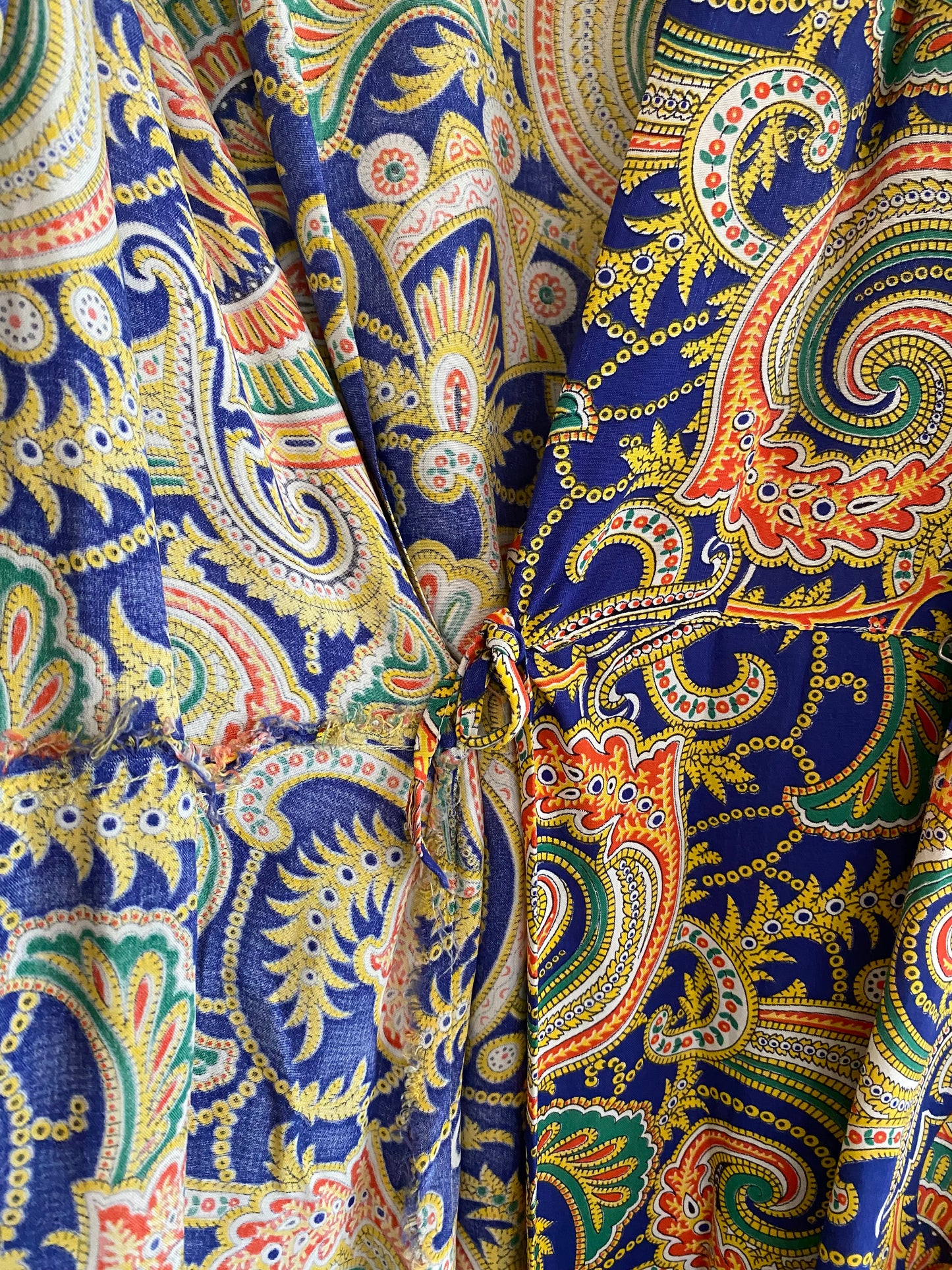 1930s/40s Paisley Rayon Dressing Gown- M/L