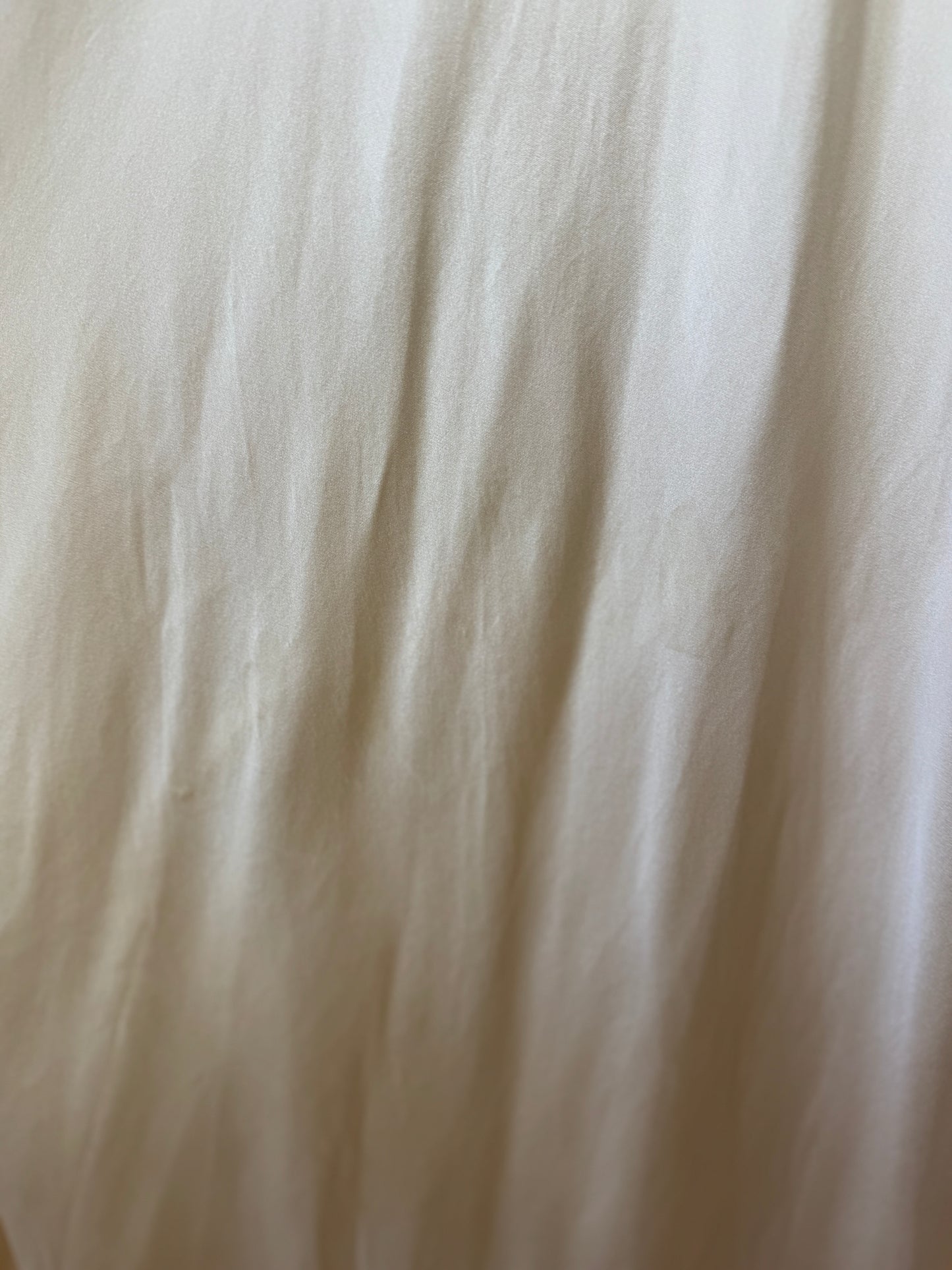 1930s Ivory Silk + Chiffon Slip Dress w/ Pale Blue Bow- XS-S