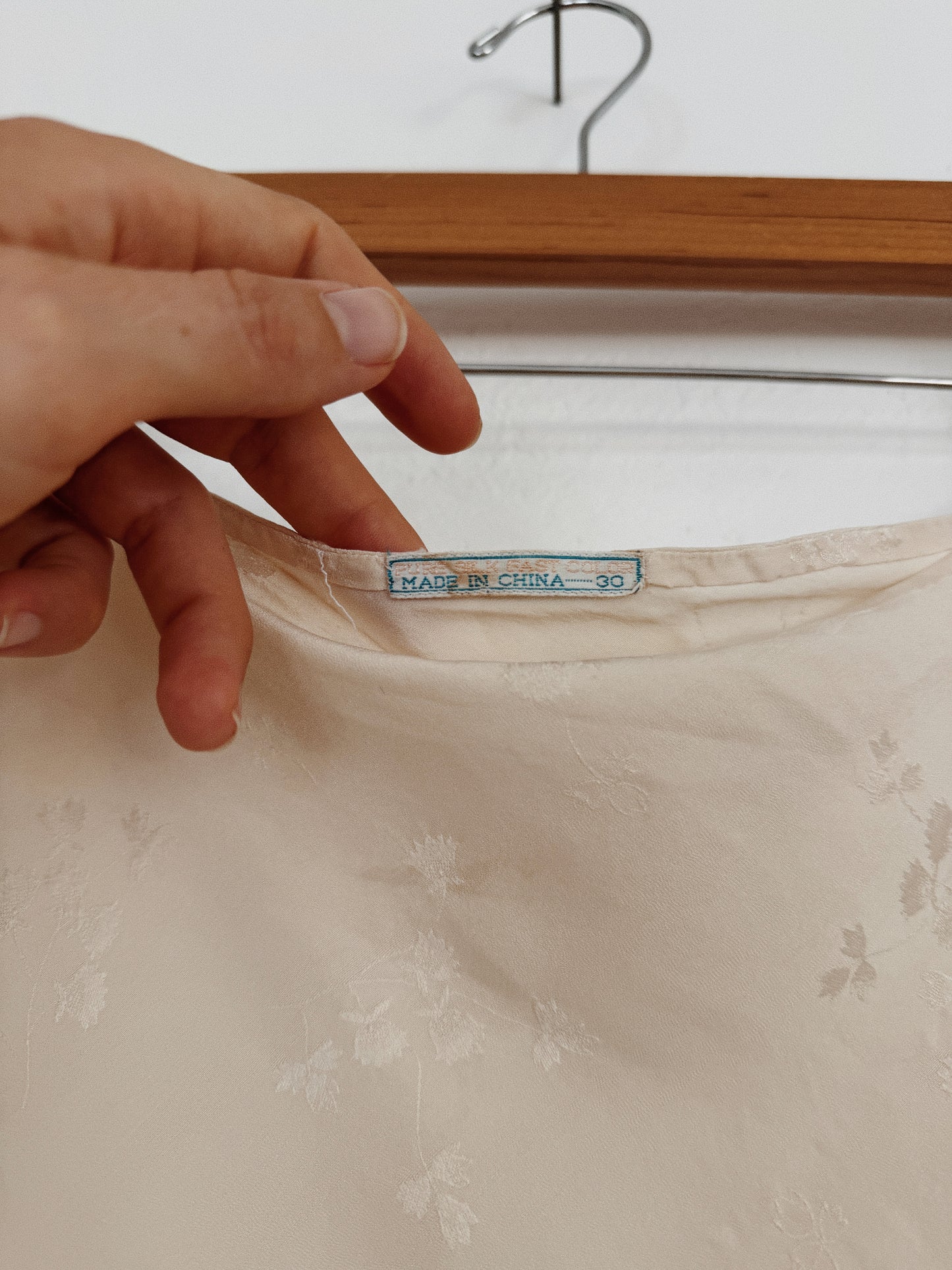 1930s Ivory Imported Silk Jacquard Embroidered Tap Shorts- M