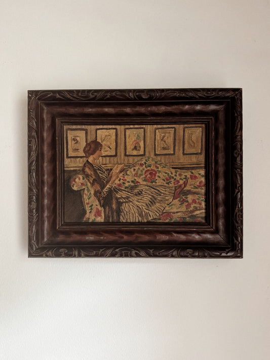 1920s/30s Petite Cheeky Interior Scene of a Young Woman- 7 x 9”