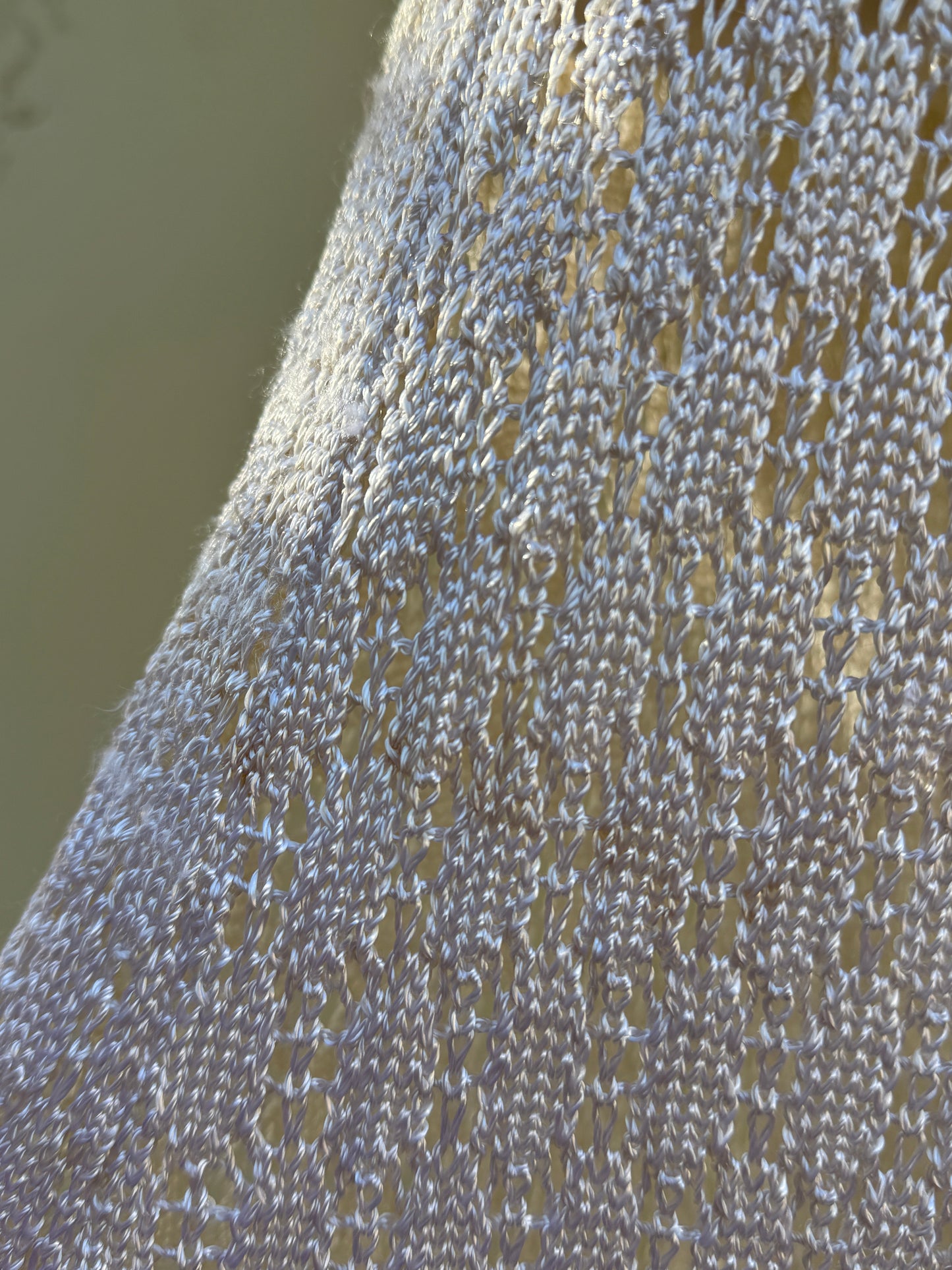 1970s White Crocheted Dress- XS/S