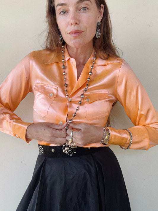 1950s Orange Creamsicle DayGlo Levi’s Western Top- S