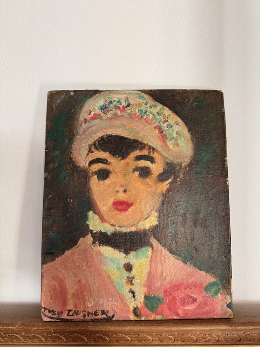 1950s Amateur Petite Portrait of a Young Woman- 8 x 10”