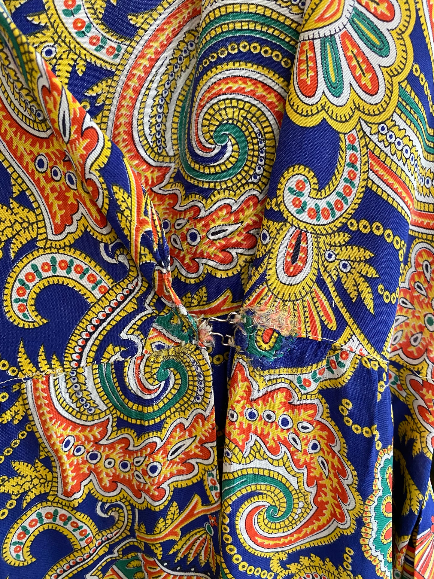 1930s/40s Paisley Rayon Dressing Gown- M/L
