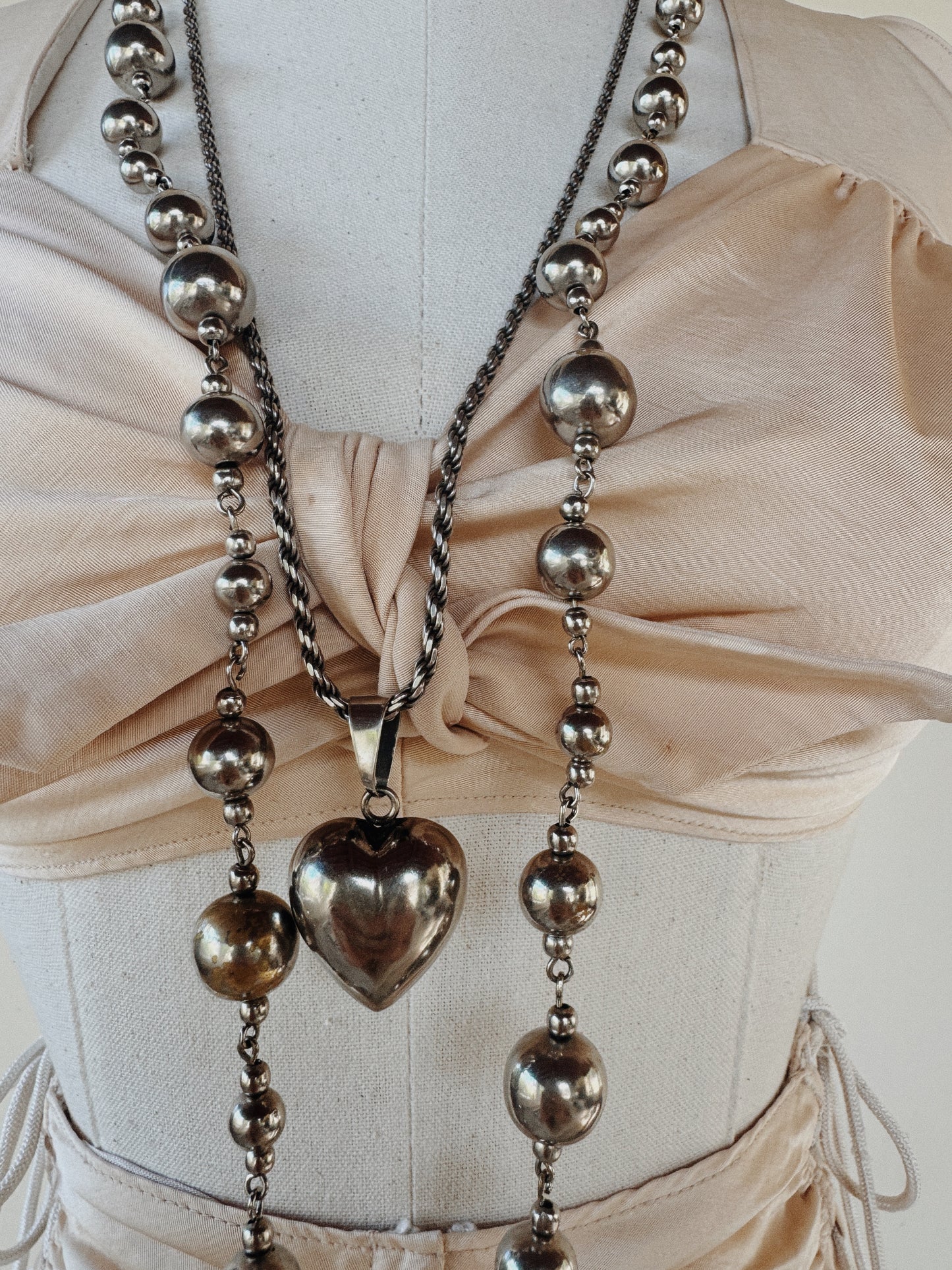1942 Cole of California “Swoon Suit” Champagne Bombshell Ruched Lace Up Swimsuit- S/M-M