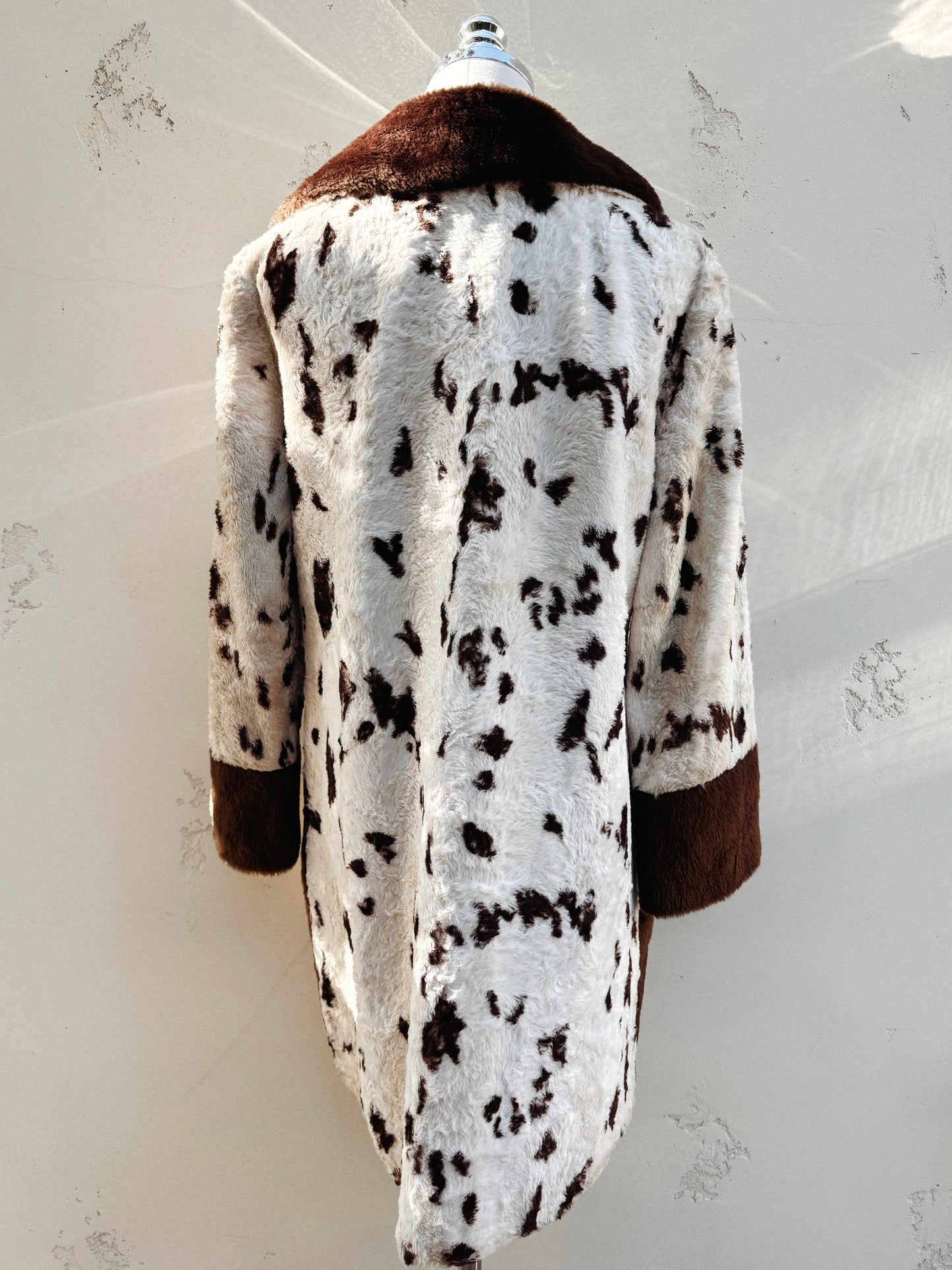 1960s Cowhide Faux Fur Coat- S-M