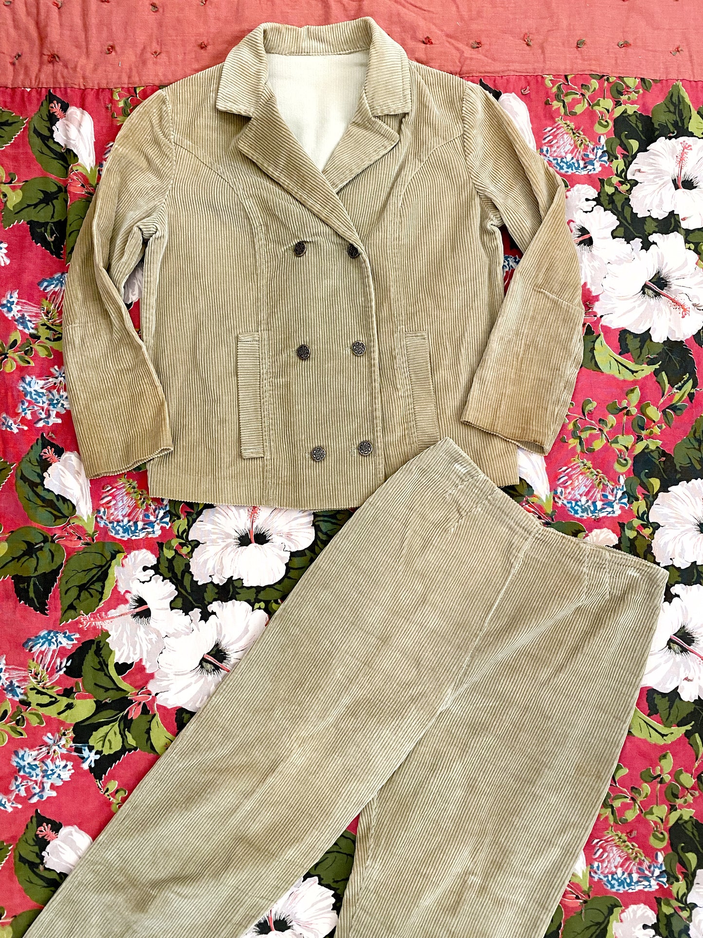 1960s Tan Corduroy Suit Set- 4/5